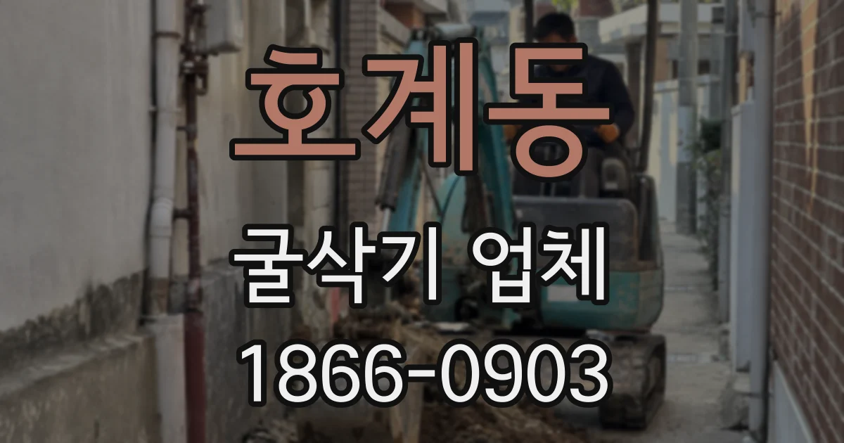 호계동 굴삭기 업체