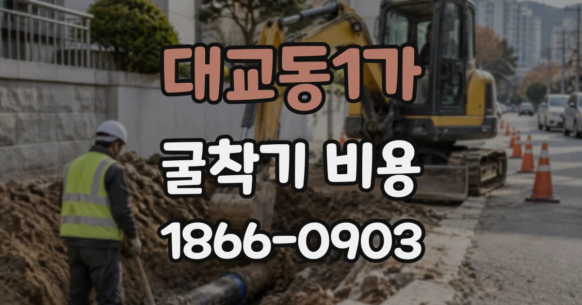 대교동1가 굴착기비용