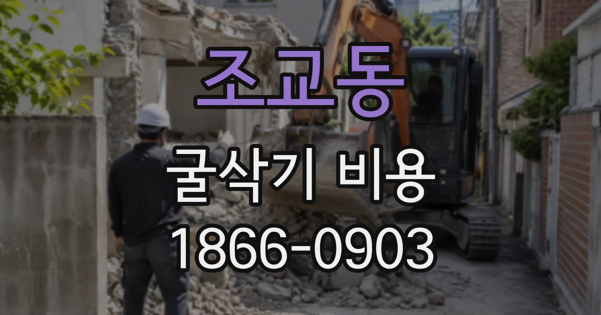 조교동 굴삭기비용