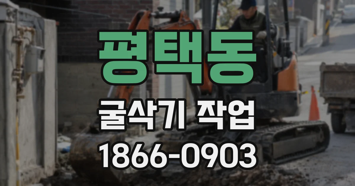 평택동 굴삭기 작업