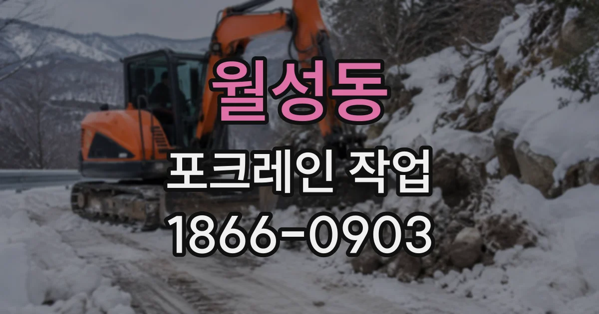 월성동 포크레인작업