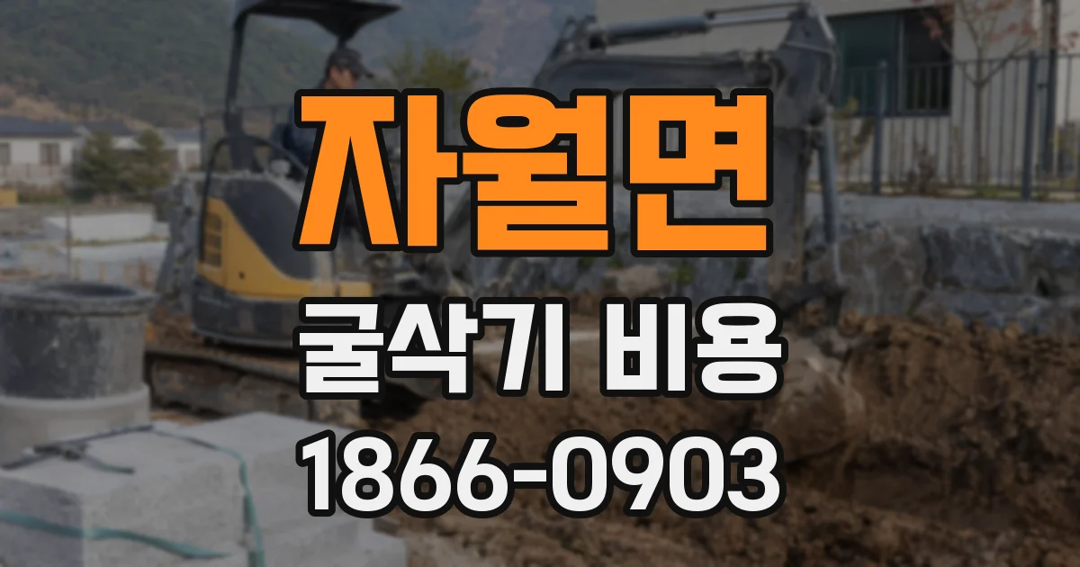 자월면 굴삭기 비용