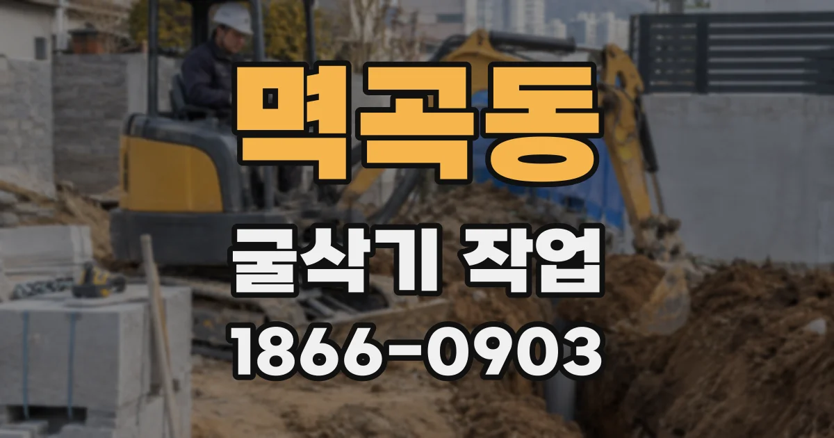 멱곡동 굴삭기 작업