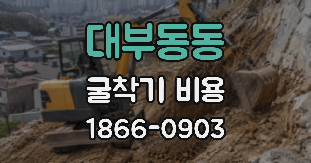 대부동동 굴착기 비용