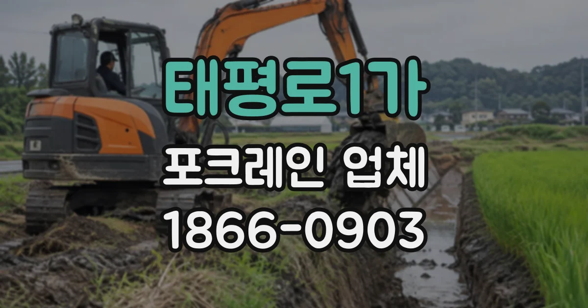 태평로1가 포크레인업체