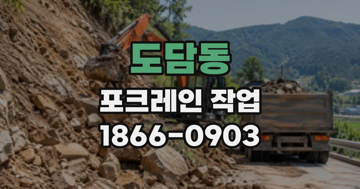 도담동 포크레인작업