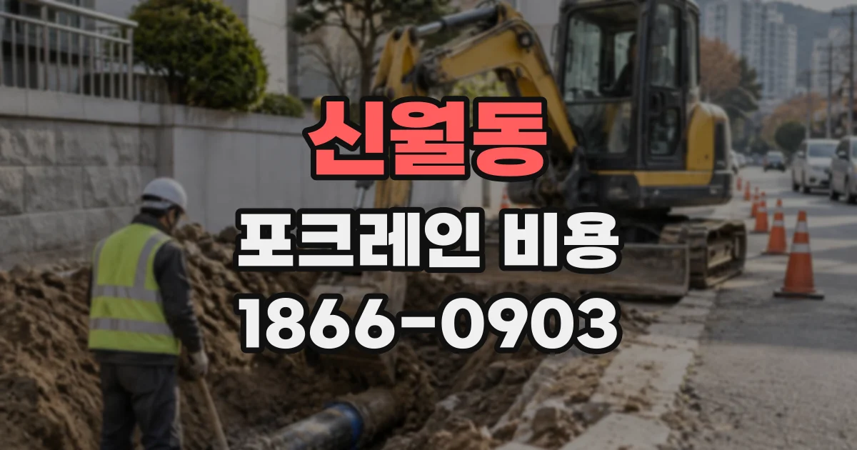 신월동 포크레인비용