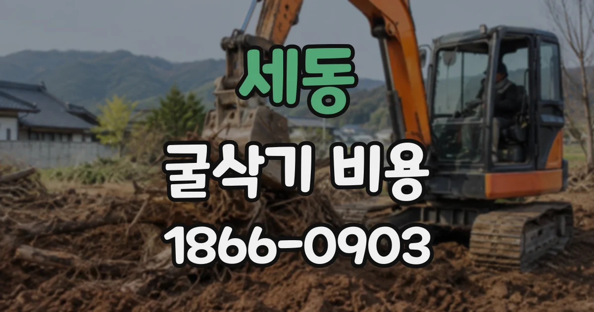 세동 굴삭기비용