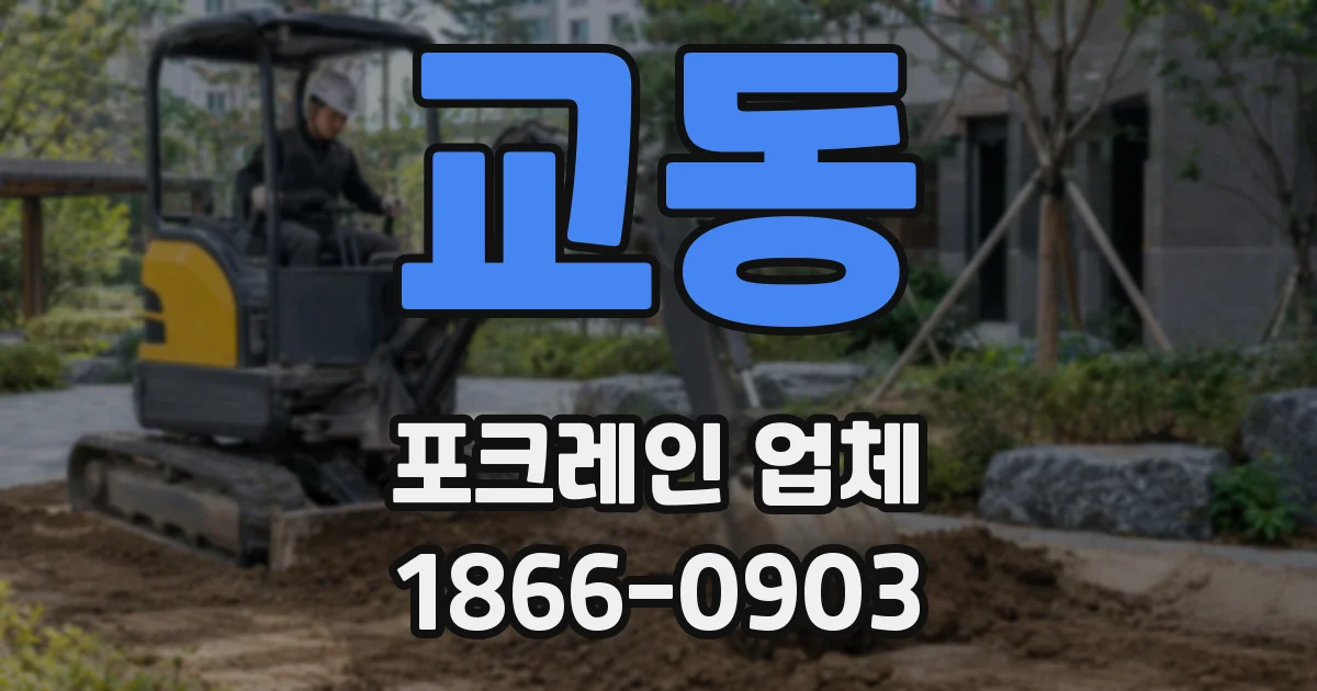 교동 포크레인 업체