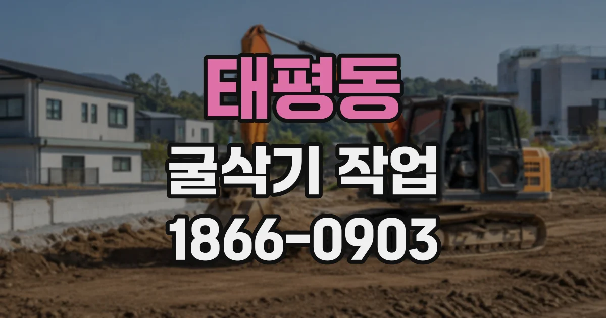 태평동 굴삭기작업