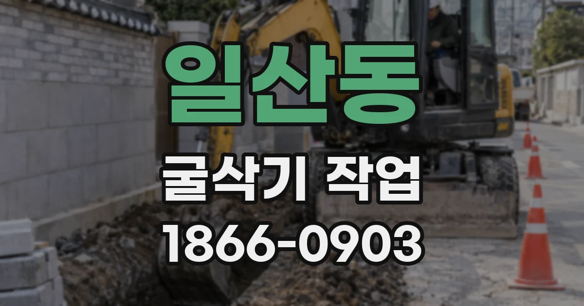 일산동 굴삭기 작업
