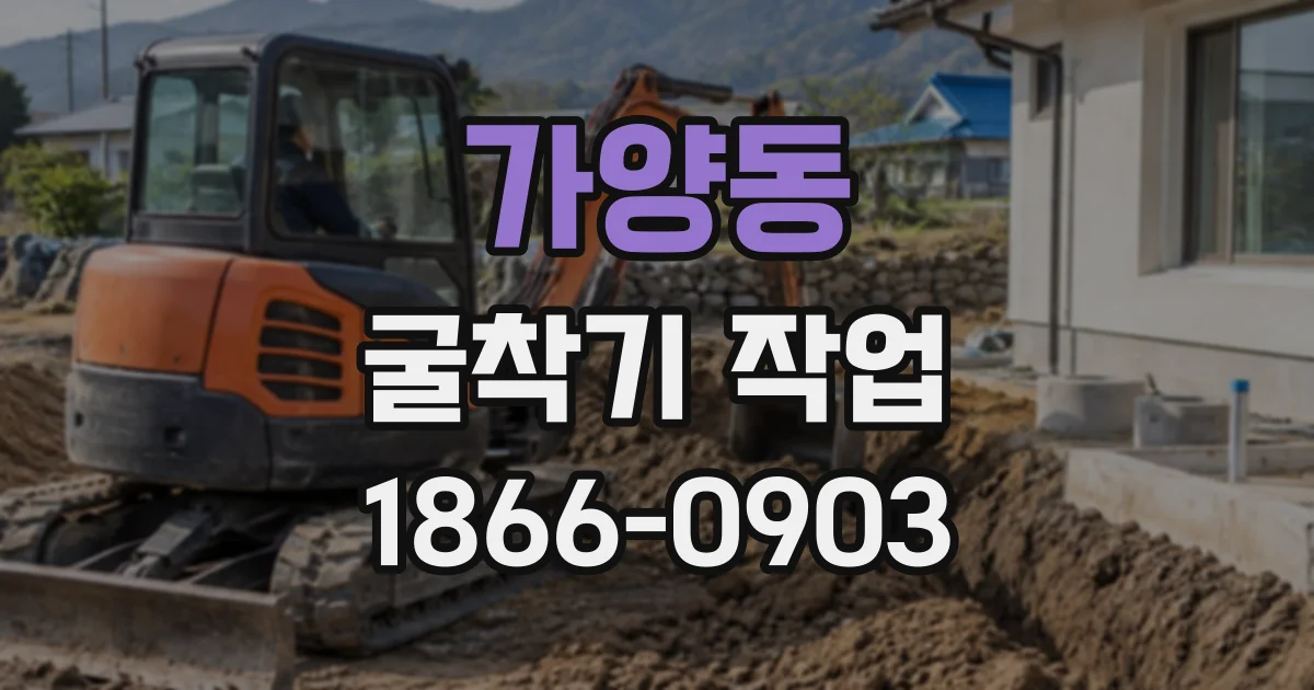 가양동 굴착기작업