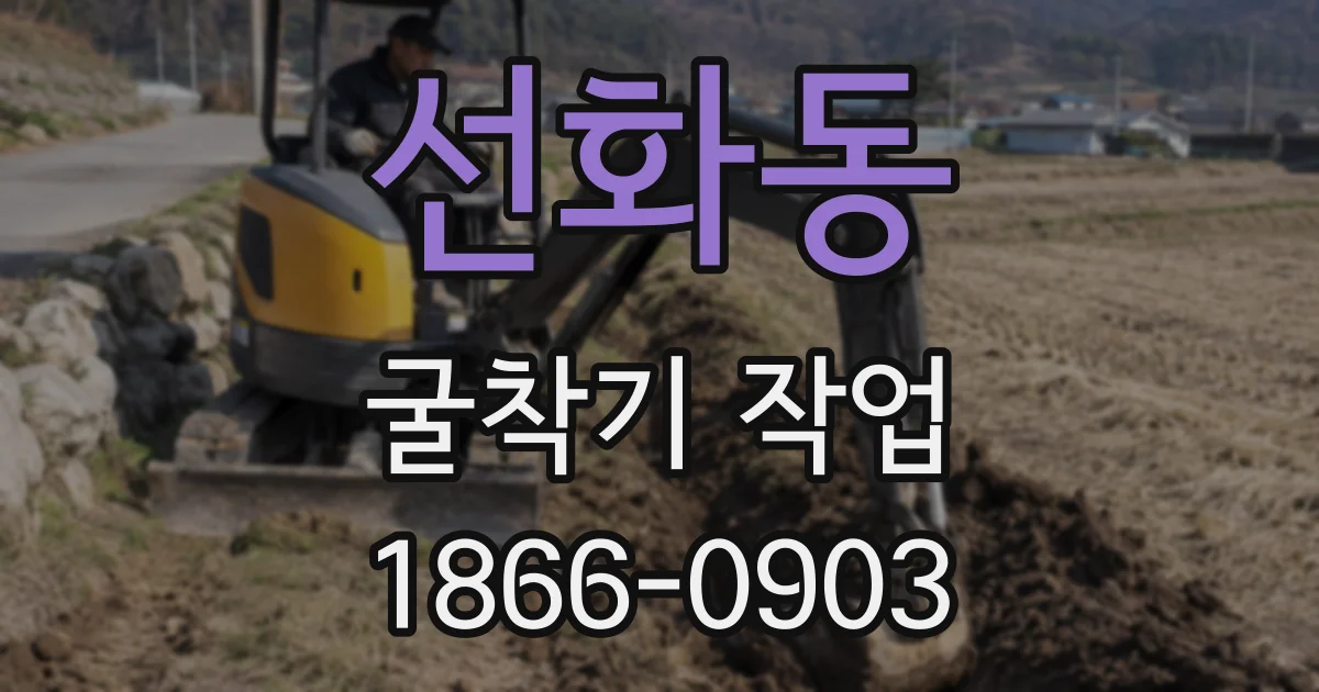 선화동 굴착기 작업