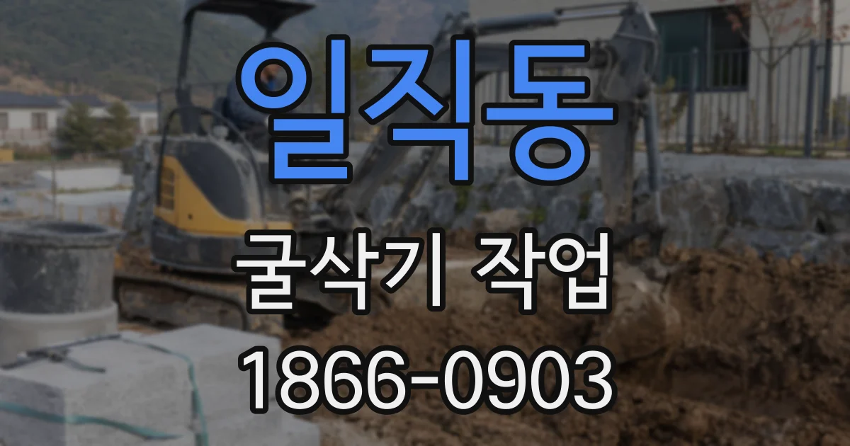 일직동 굴삭기 작업