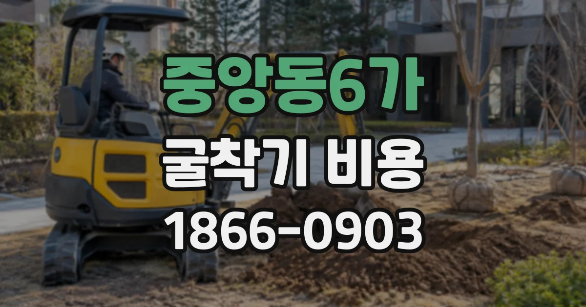 중앙동6가 굴착기비용