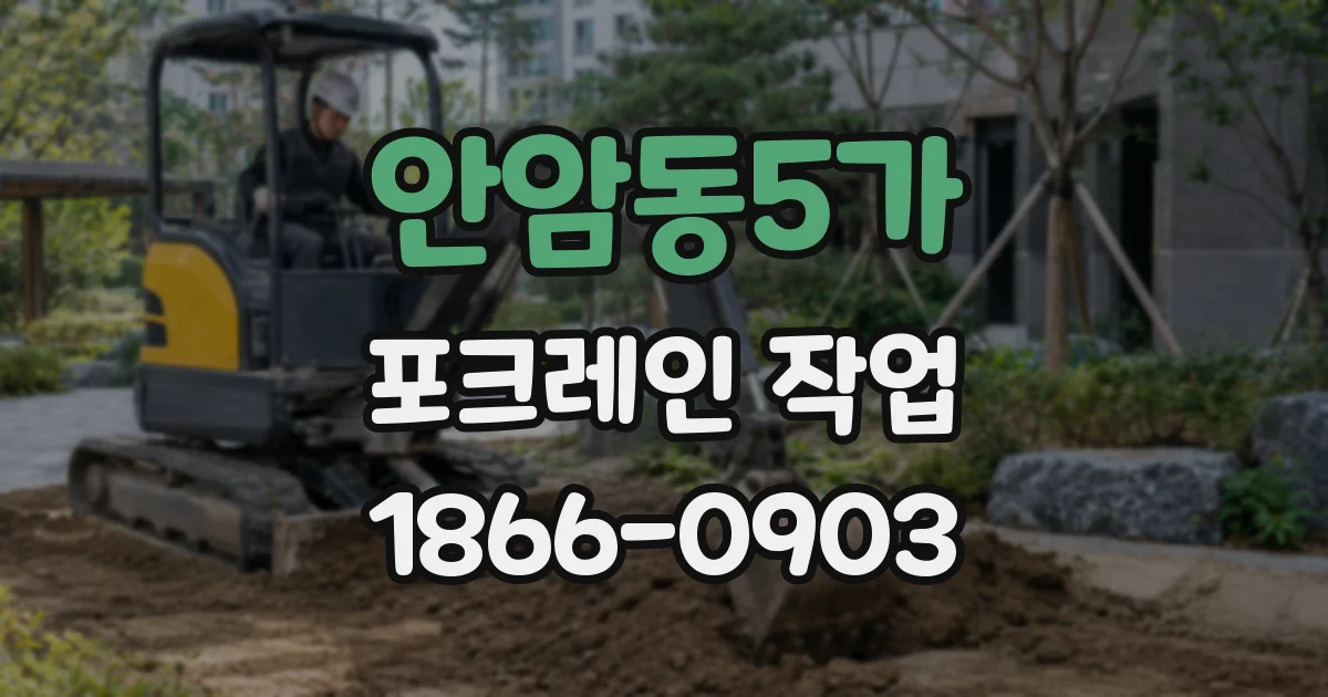 안암동5가 포크레인 작업