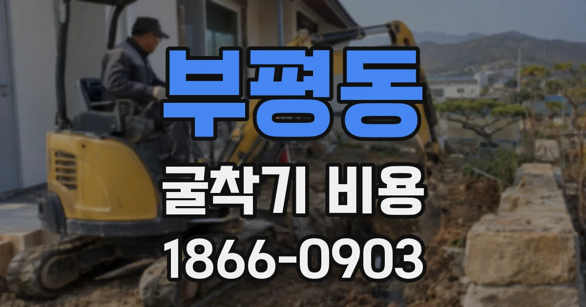 부평동 굴착기 비용
