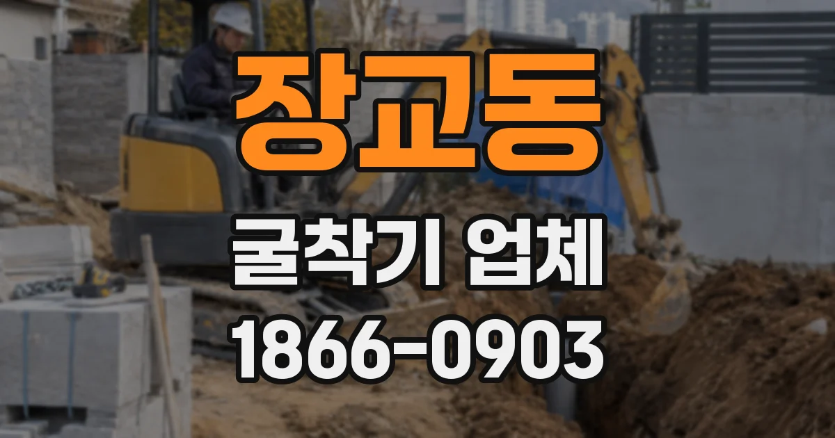장교동 굴착기 업체