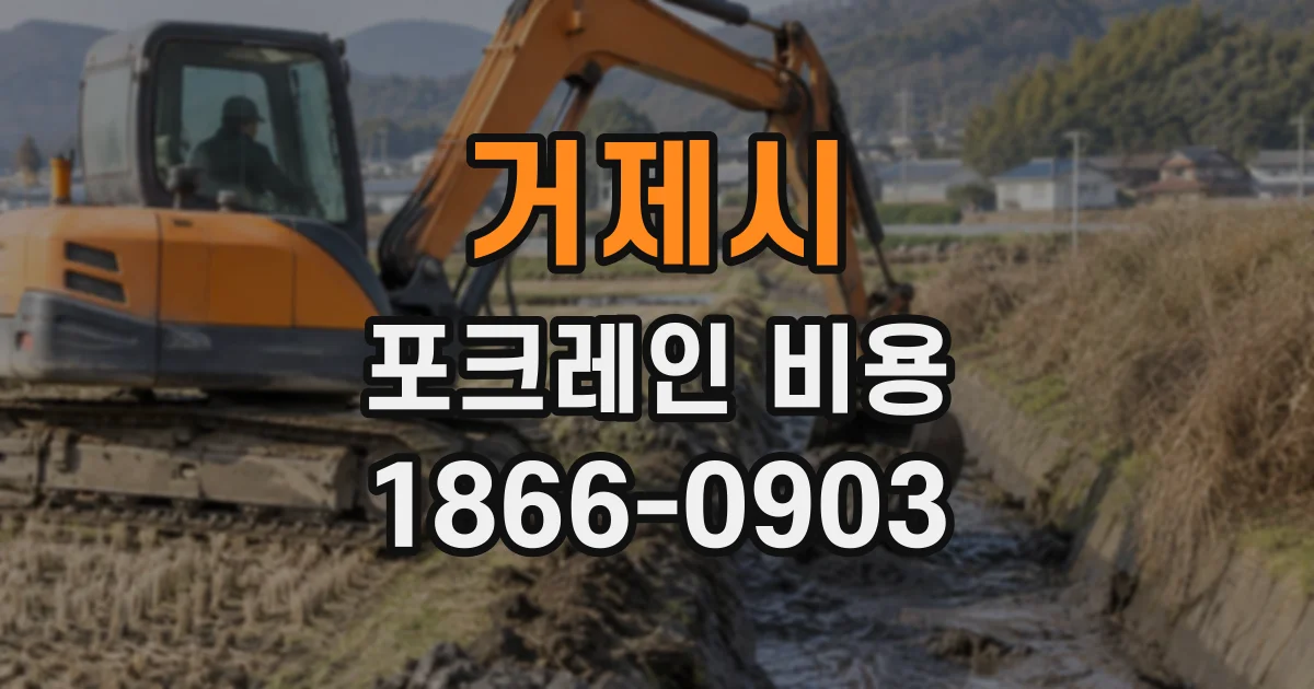 거제시 포크레인비용