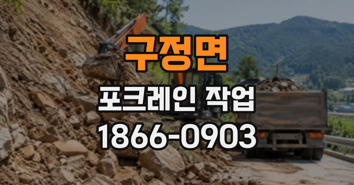 구정면 포크레인작업