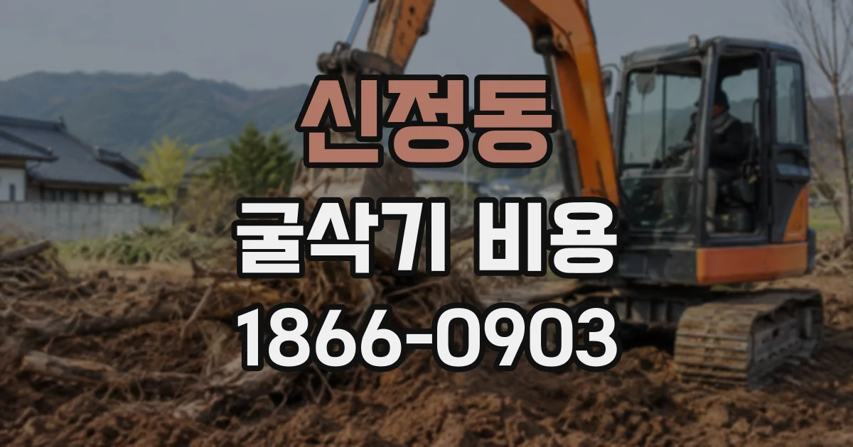 신정동 굴삭기비용