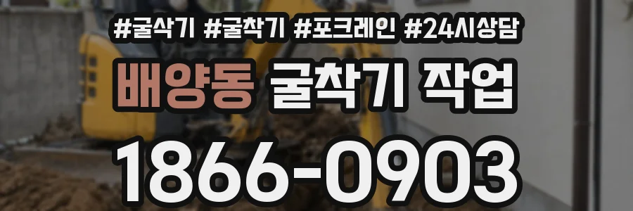 배양동 굴착기 작업