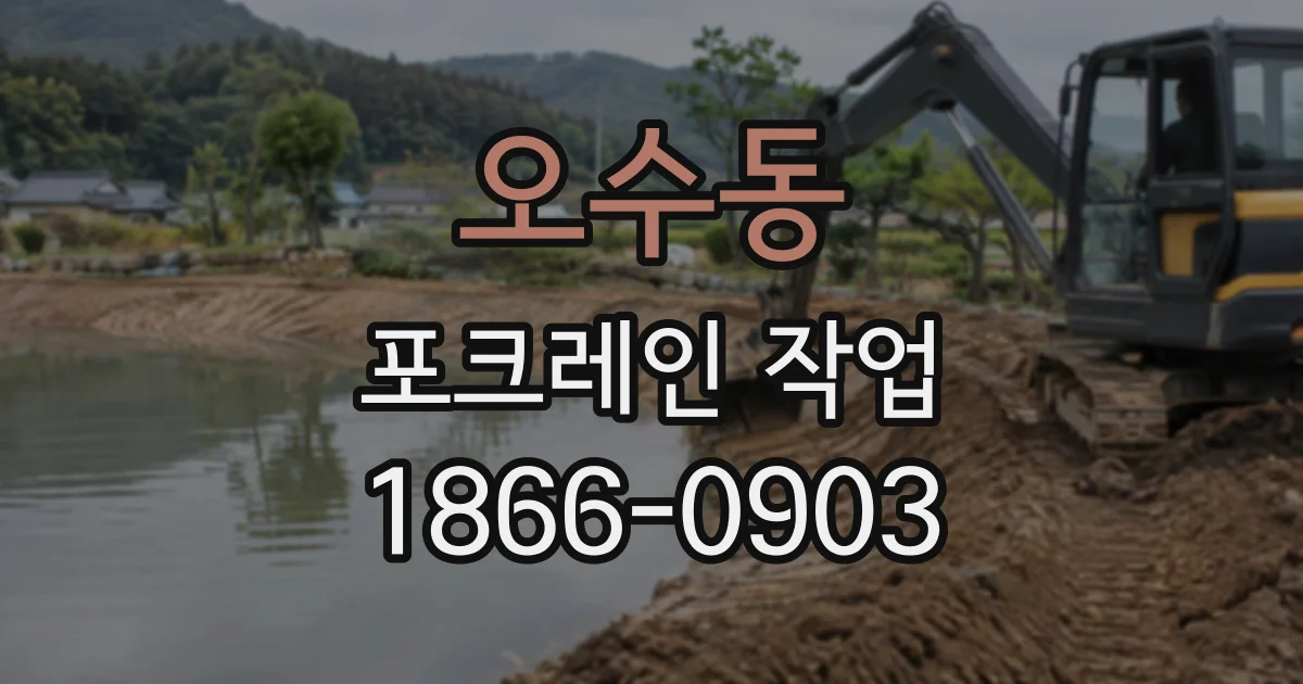 오수동 포크레인작업