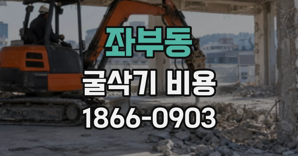 좌부동 굴삭기비용