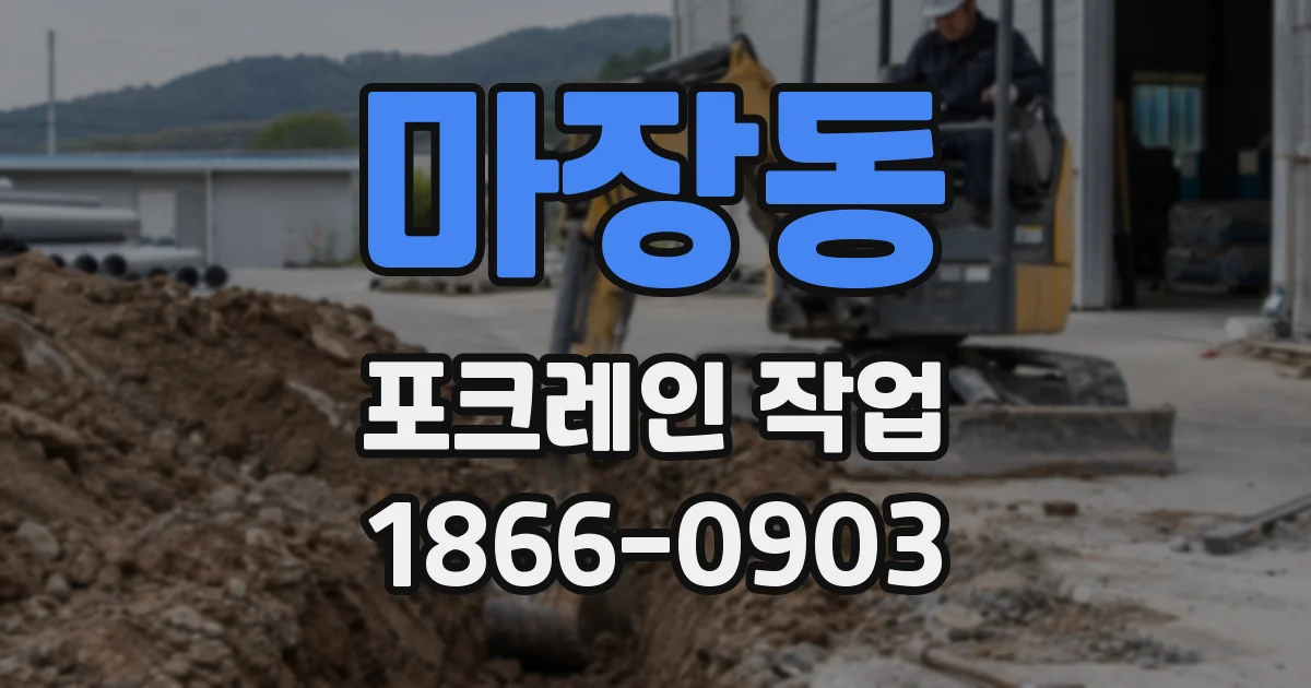 마장동 포크레인 작업