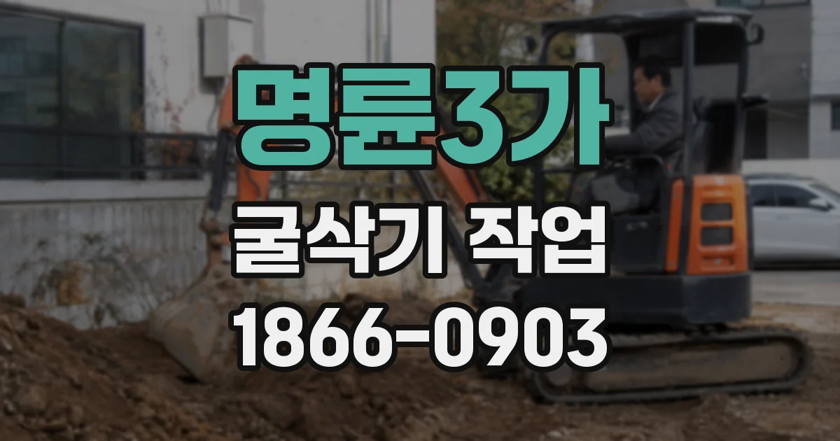 명륜3가 굴삭기 작업