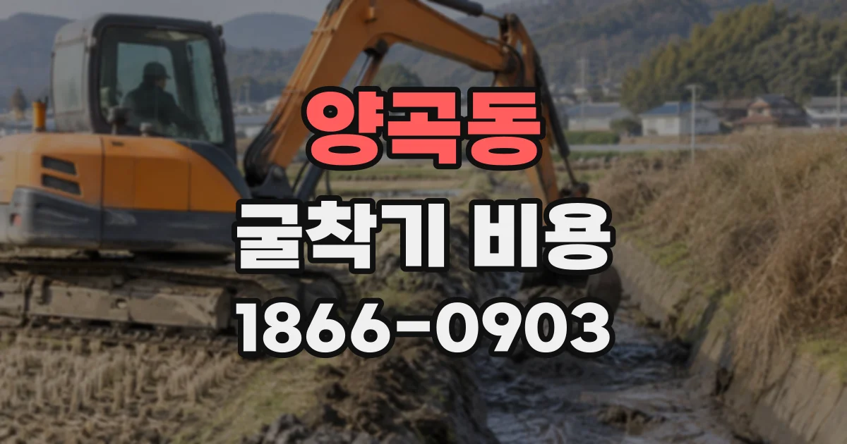 양곡동 굴착기비용