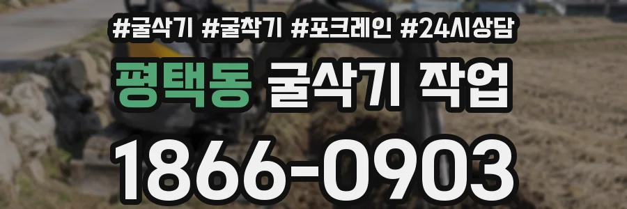 평택동 굴삭기 작업