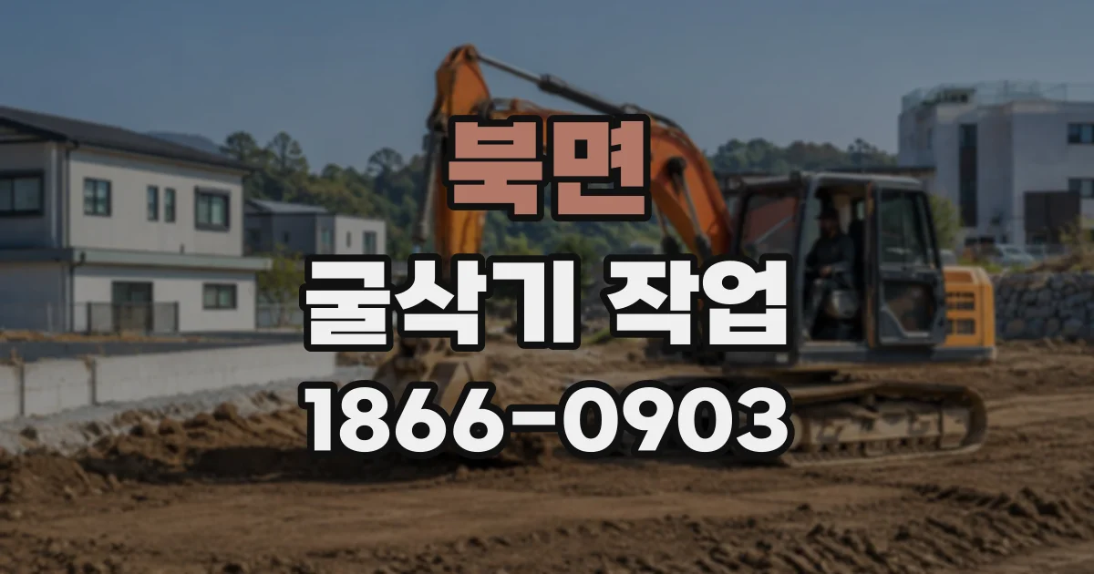 북면 굴삭기작업