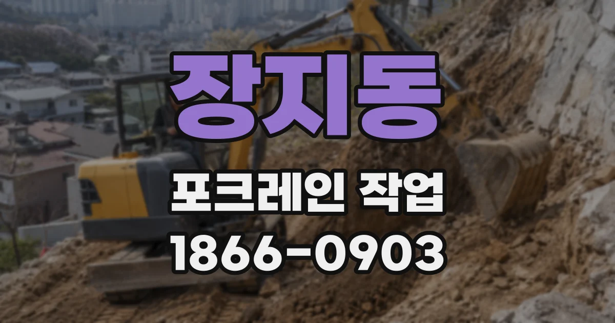 장지동 포크레인 작업