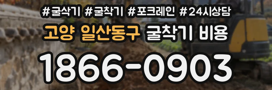고양 일산동구 굴착기 비용