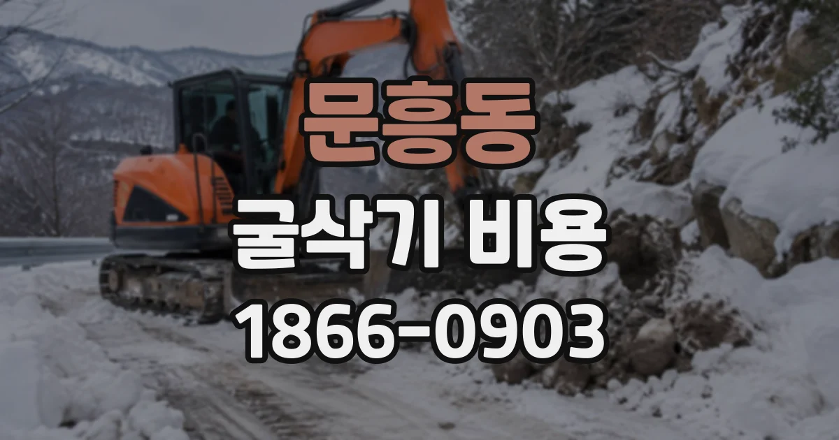문흥동 굴삭기비용