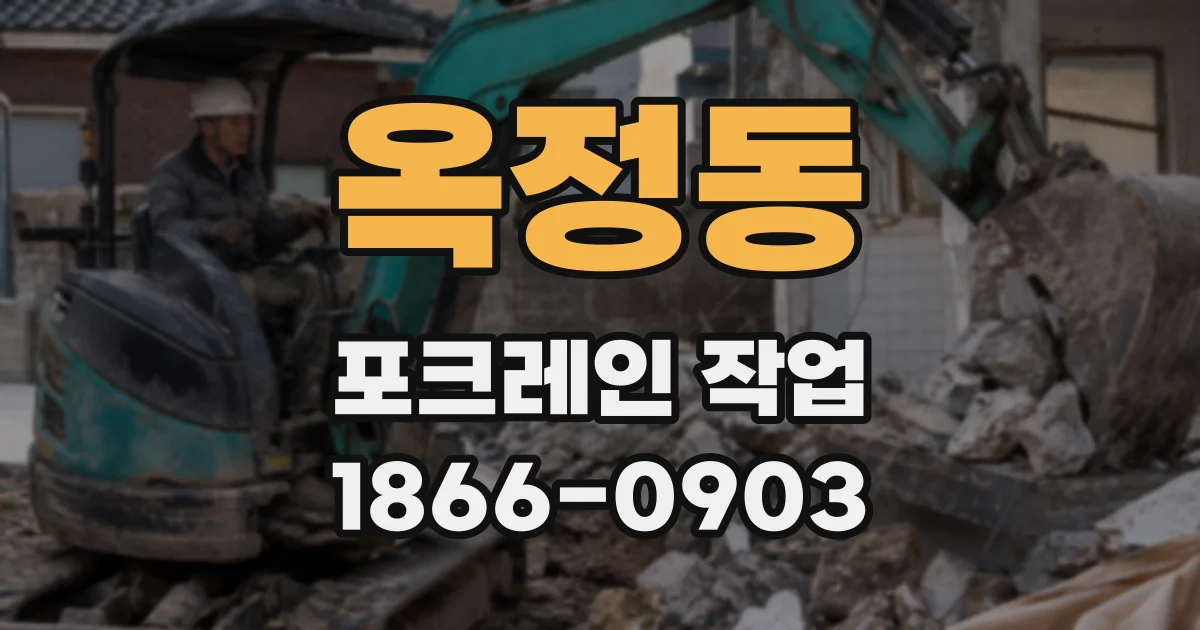 옥정동 포크레인 작업