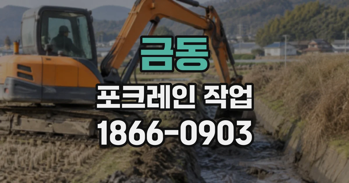 금동 포크레인작업