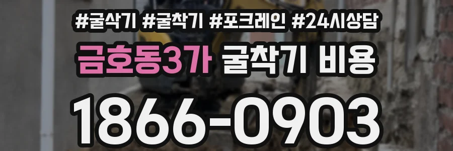 금호동3가 굴착기 비용