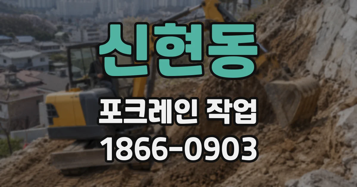 신현동 포크레인 작업