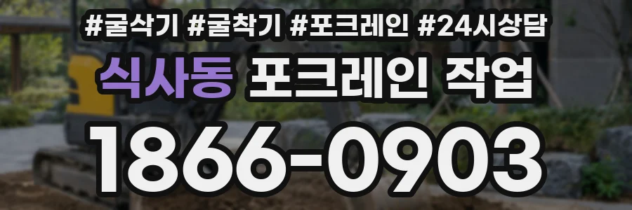 식사동 포크레인 작업