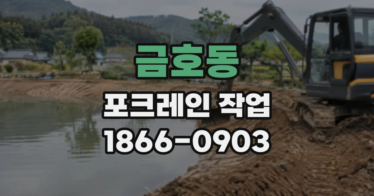 금호동 포크레인작업