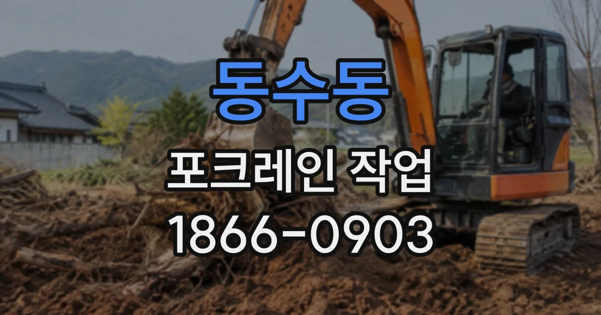 동수동 포크레인작업