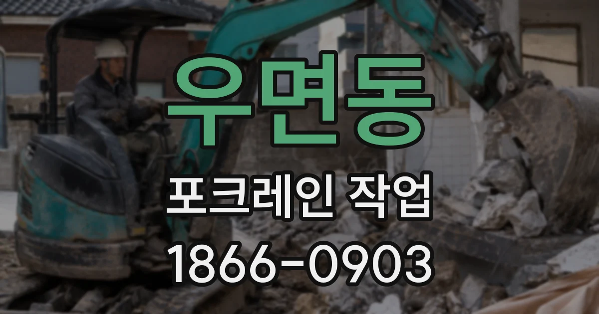 우면동 포크레인 작업