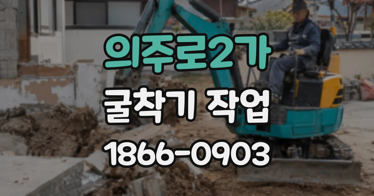 의주로2가 굴착기 작업