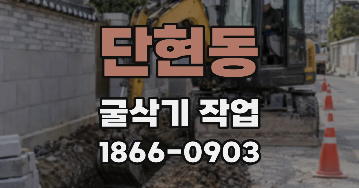 단현동 굴삭기 작업
