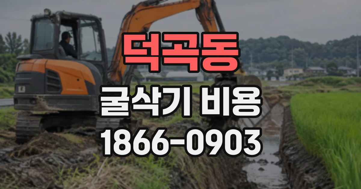 덕곡동 굴삭기비용