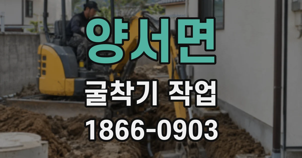 양서면 굴착기 작업