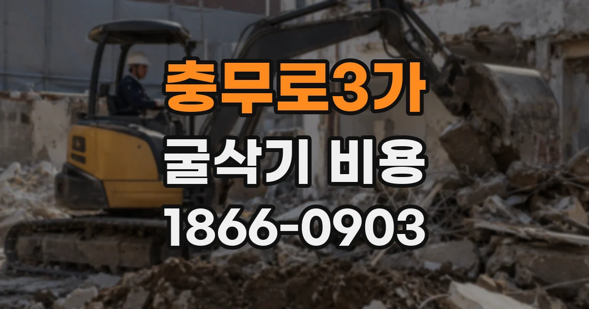 충무로3가 굴삭기 비용