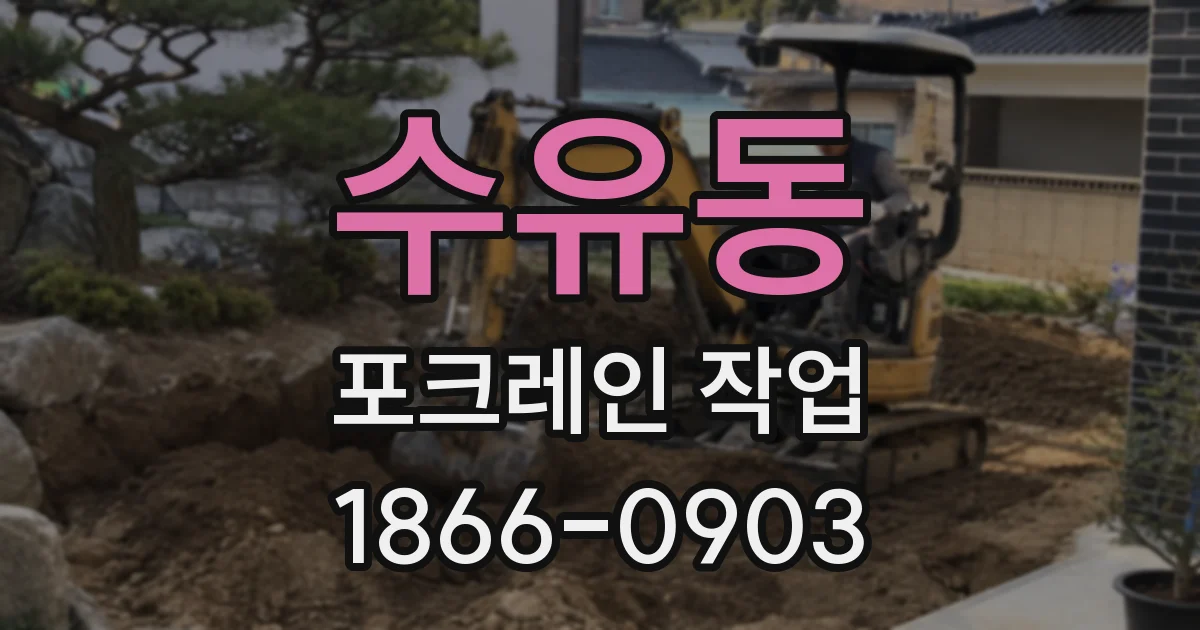 수유동 포크레인 작업
